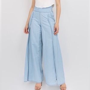 Wideleg pant denim look
